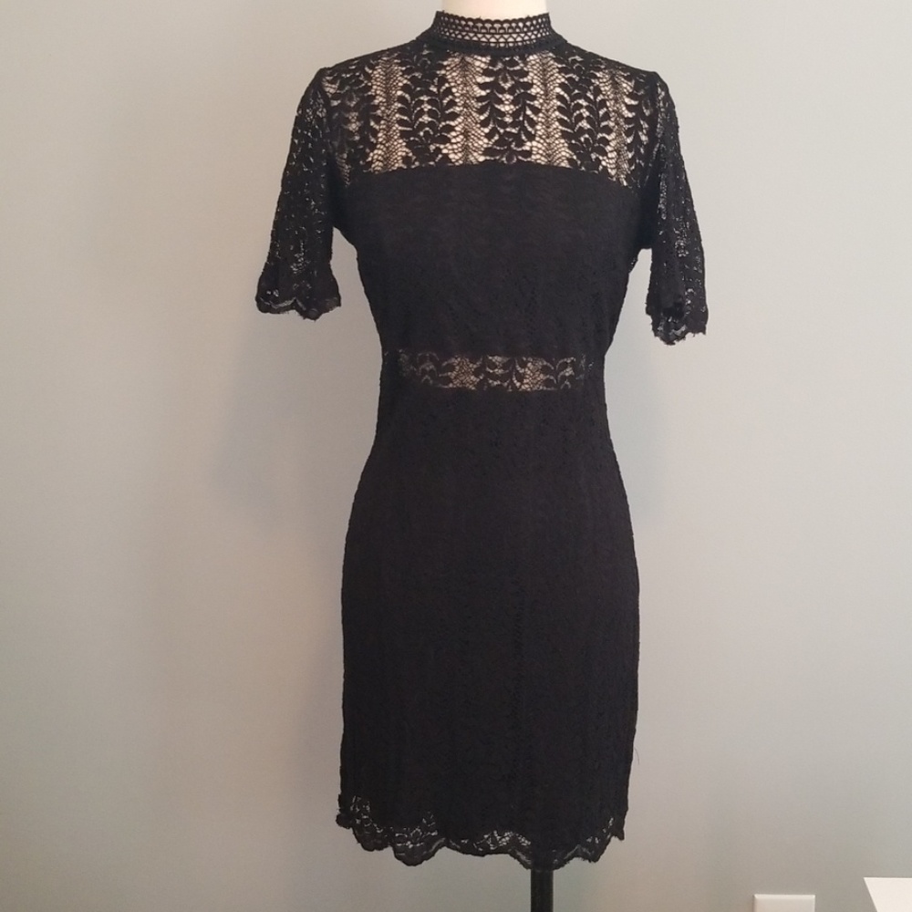 Black lace dress